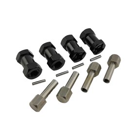 Hex Adapter Universal 12x20mm M8x24,5mm - Svart - 4 st