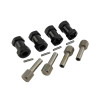 Hex Adapter Universal 12x20mm M8x24,5mm - Svart - 4 st