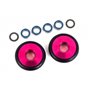 Hjul Set Alu Rosa Wheelie Bar  Drag Slash