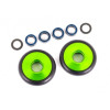 Hjul Set Alu Grön Wheelie Bar  Drag Slash