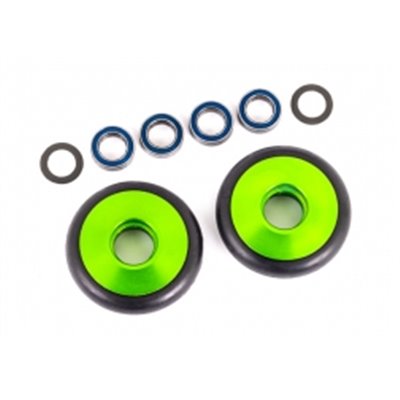 Hjul Set Alu Grön Wheelie Bar  Drag Slash