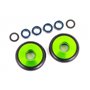 Hjul Set Alu Grön Wheelie Bar  Drag Slash