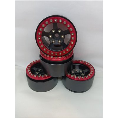 Beadlock Fälg 1.9" Aluminium RC Crawler - 5-star - 4 st