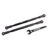 Styrstag Aluminium WideMaxx till X-Maxx Svart 2 st
