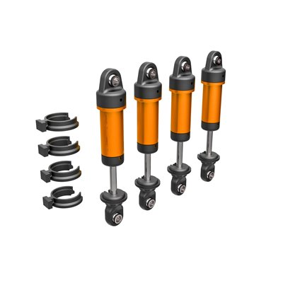 Stötdämpare i Aluminium Komplett utan fjädrar TRX-4M Orange 4 st