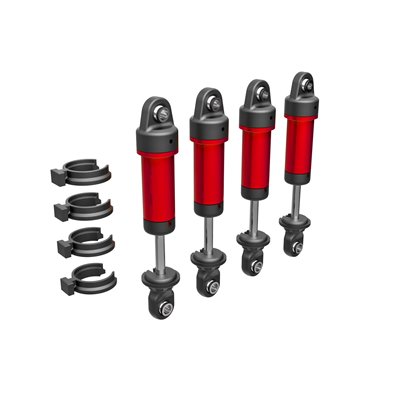 Stötdämpare i Aluminium Komplett utan fjädrar TRX-4M Röd 4 st