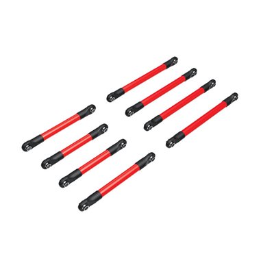 Länkarmar aluminium Fjädring Fram & Bak Set TRX-4M Röd