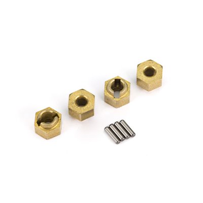 Hjulnav 7mm Mässing till TRX-4M 4 st