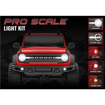 LED Ljus Fram- & Bak Komplett Set till TRX-4M Bronco