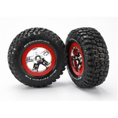 Däck &amp Fälg, BFGoodrich/SCT Krom-Röd 4WD/2WD Bak (2)