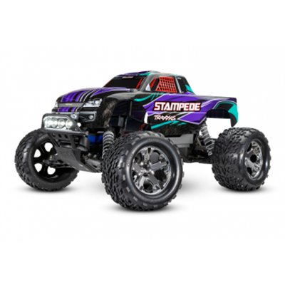 Radiostyrd bil Stampede 2WD 1/10 RTR TQ Lila LED med Batt/Laddare