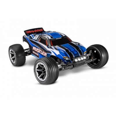 Radiostyrd bil Rustler 2WD 1/10 RTR TQ Blå LED - Med Batteri/Laddare