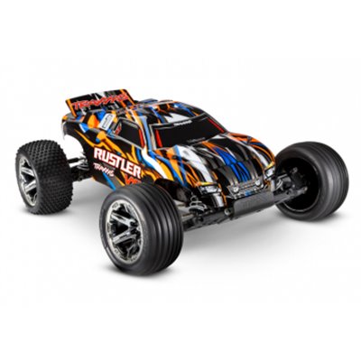 Radiostyrd bil Rustler VXL 2WD 1/10 RTR TQi TSM Orange 272R - utan Batt/Ladd
