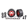 Hjul i Alu för Wheelie Bar Set inkl Kullager till X-Maxx, XRT, Maxx & Sledge Röd 2 st