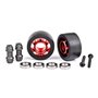 Hjul i Alu för Wheelie Bar Set inkl Kullager till X-Maxx, XRT, Maxx & Sledge Röd 2 st
