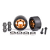 Hjul i Alu för Wheelie Bar Set inkl Kullager till X-Maxx, XRT, Maxx & Sledge Orange 2 st