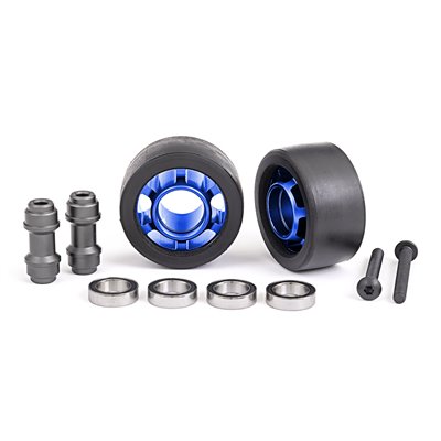 Hjul i Alu för Wheelie Bar Set inkl Kullager till X-Maxx, XRT, Maxx & Sledge Blå 2 st