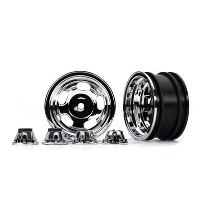 Fälg Krom 2.2" + Navkapslar Kräver Hjulaxel 8255A TRX-4 2st
