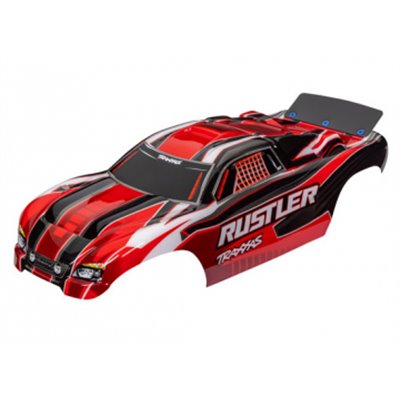 Kaross Rustler 2WD Röd Målad