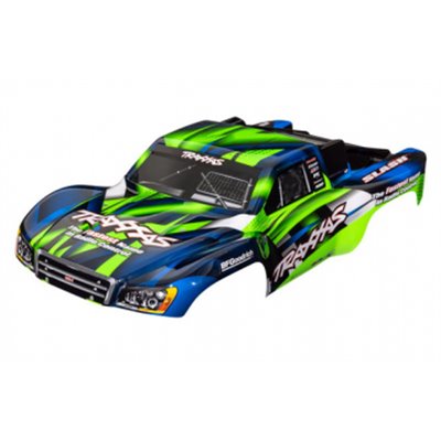 Kaross Slash 2WD/4x4 Grön &amp Blå Målad