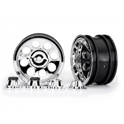 Fälg 8-Hole Mag Krom 2.2" + Navkapslar (för Hjulaxel 8255A) (2)  TRX-4