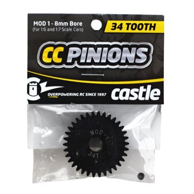 Pinion i Härdat Stål 34T - Mod 1 - 1,8mm hål