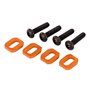 TRAXXAS 7759-ORNG Brickor Motorfäste Alu Orange med Skruv 4 X-Maxx XRT