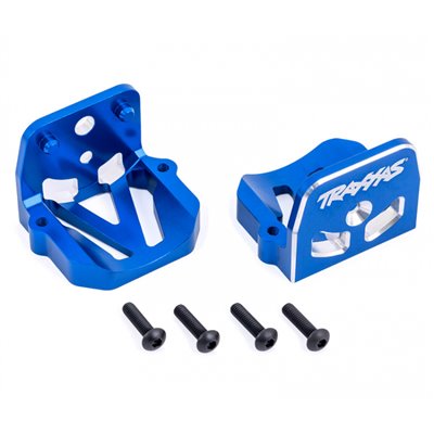 TRAXXAS 7760-BLUE Motorfäste Framamp Bak Set Alu Blå X-Maxx XRT