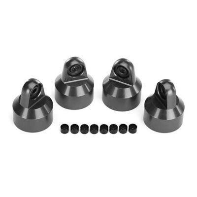 TRAXXAS 7764-GRAY Stötdämpartopp Alu Grå för GTX7761.7861 4