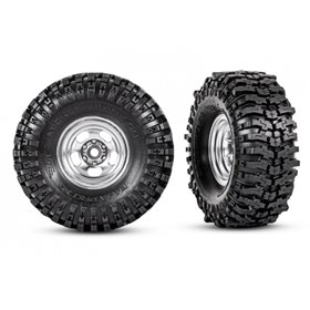TRAXXAS 9872 Däckamp Fälg Mickey Thompson Baja Pro XsMatt Krom 2.4x1.0" 2