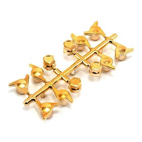 Hjulmutter och Knock Off Guld Set 4mm