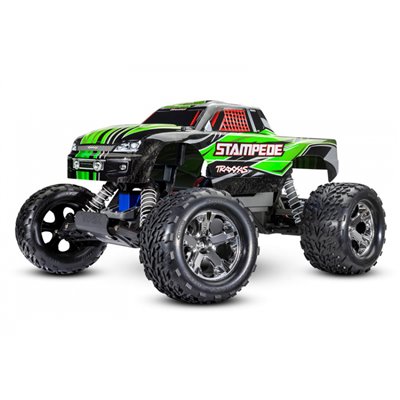 TRAXXAS 36054-8-GRN Stampede 2WD 1 10 RTR TQ Grön USB Med Batteri Laddare