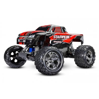 TRAXXAS 36054-8-RED Stampede 2WD 1 10 RTR TQ Röd USB Med Batteri Laddare