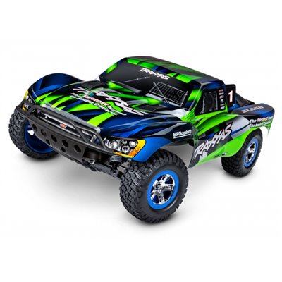 TRAXXAS 58034-8-GRN Slash 2WD 1 10 RTR TQ Grön Clipless USB Med Batteri Laddare