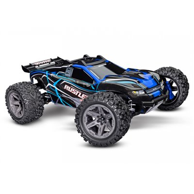 TRAXXAS 67164-4-BLUE Rustler 4x4 BL-2s 1 10 RTR TQ Blå