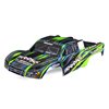 TRAXXAS 6932-GRN Kaross Slash 4x4 Grön för Clipless Montering