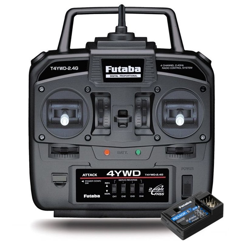 Futaba Sändare 4YWD ATTACK 4-kanals bilmix & mottagare R214GFE