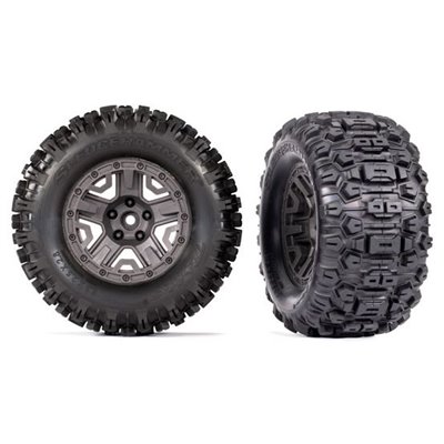 TRAXXAS 9072-GRAY Däck & Fälg Sledgehammer 2.8" TSM Grafitgrå 2st
