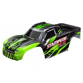 TRAXXAS 6762-GRN Clipless Kaross till Stampede 4x4 Grön