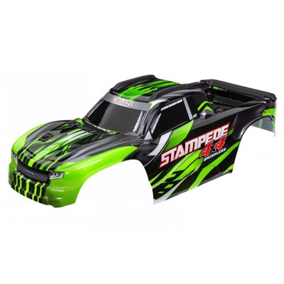 TRAXXAS 6762-GRN Clipless Kaross till Stampede 4x4 Grön