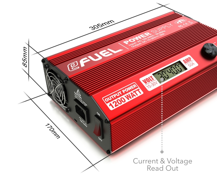 Heavy Duty, Power Ready EFUEL 1200W/50A Power Supply 2