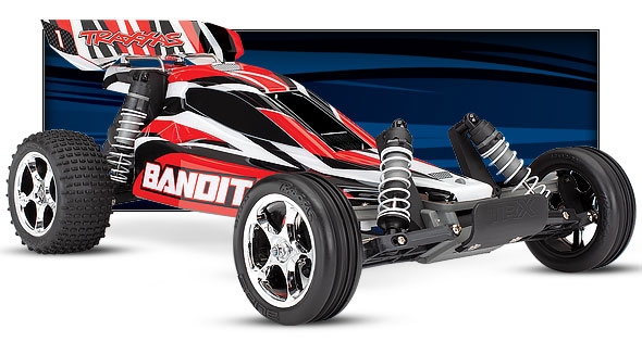 Traxxas - Bandit 2WD TQ Buggy Röd El 1:10 ARTR - Utan batteri och laddare 3