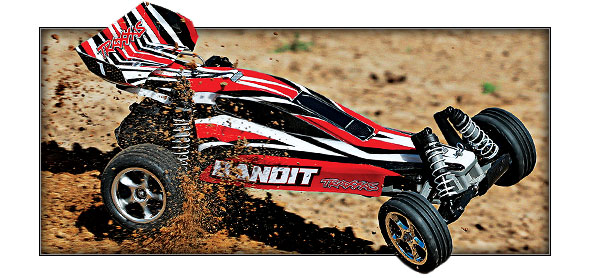 Traxxas - Bandit 2WD TQ Buggy Röd El 1:10 ARTR - Utan batteri och laddare 4