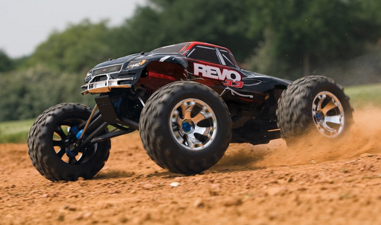 Traxxas - Revo 3.3 4WD TSM TQI Monster Truck Blå Nitro 1:10 RTR - Med metanolmotor 1