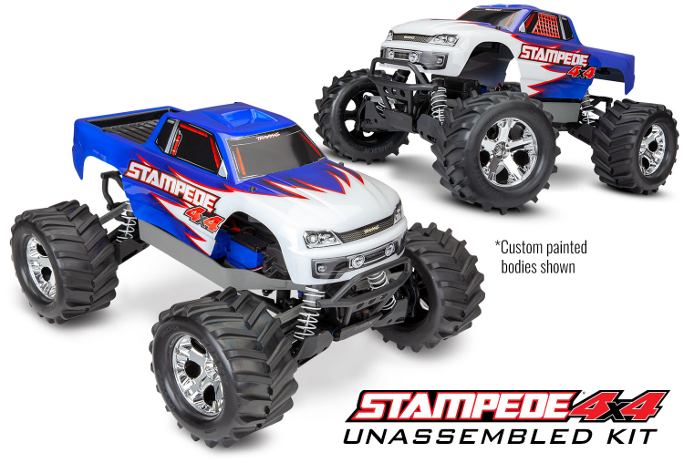 Traxxas - Stampede Byggsats 4WD Monster Truck Omålad El 1:10 Byggsats - Utan batteri och laddare 1
